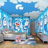 叮当多啦A梦机器猫壁画儿童房间卧室早教幼儿园背景卡通墙纸壁布