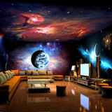 3D立体星空主题星云夜空吊顶天花板大型壁画酒吧KTV卧室墙纸壁纸