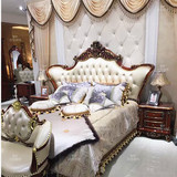 欧式床双人床1.8m大床2米新古典床美式皮艺时尚全实木床奢华婚床