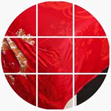 m促销公主风单件床罩大红色结婚庆床裙式四件套保护套1.5/1.8m米