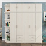 衣柜 简约现代木质衣柜组合经济型三门生态板新款整体六门衣柜