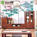 纯实木电视柜1.8米组合柜简约现代中式客厅家具柏木小户型地柜