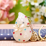 韩国创意礼品可爱水钻葫芦汽车钥匙扣女包包挂件钥匙链水晶小饰品