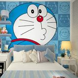 主题包房ktv大型壁画可爱卡通幼儿园儿童房多啦a梦墙纸机器猫壁布
