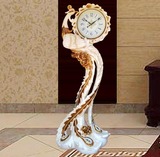 丽盛豪华欧式复古钟表落地钟时尚创意摆钟别墅客厅装饰立钟石英钟