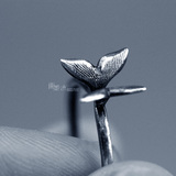 新【双鱼座 蝶】雨墨之森原创设计手工复古做旧纯银戒指