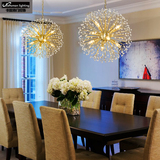 美式乡村吊灯北欧K9水晶创意铁艺客厅餐厅卧室新款led灯饰灯具
