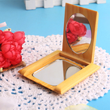 【天天特价】木镜随身化妆镜天然木质便携镜复古小镜子镜
