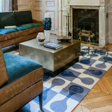 地毯客厅简约现代茶几沙发蓝色地中海卧室样板间手工腈纶地毯定制