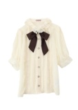 日系日单秋季女装新款LOLITA复古风琴褶打底雪纺衬衫配JSK Amavel