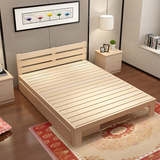 包邮床实木床松木榻榻米床单人床双人床成人床可定制1.2 1.5 1.8
