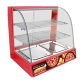 厂家直销 保温展示柜 恒温玻璃展示柜 三层两盘 食品保暖展示柜