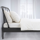 温馨宜家IKEA科帕达床架铁艺床简易床欧式风格单人床架家用铁质床