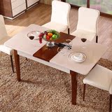 现代简约伸缩餐桌小户型餐桌椅组合4人6人长方形烤漆钢化玻璃饭桌