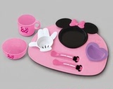 日本锦化成 迪士尼米妮 米奇款婴儿 儿童宝宝餐盘餐具套装 八件套