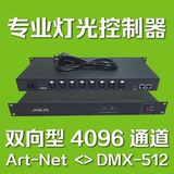 双向型8路DMX512-ArtNet Art-Net控制器 珍珠连3D或控台DMX扩展器