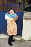 外贸原单出口韩国童装儿童精品羽绒服90%白鸭绒公主淑女大毛带帽