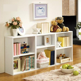 书柜书架置物架宜家儿童自由组合小柜子储物柜简易组装实木矮柜