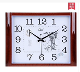 康巴丝客厅静音20寸挂钟大气简约长方形石英钟办公时钟表壁挂钟表