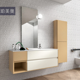 浴室柜现代小户型橡木实木吊柜卫浴柜面盆柜镜柜浴室柜组合KO99