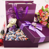 包邮 大白兔奶糖礼盒装糖果零食生日情人节礼物500g送公仔皂花