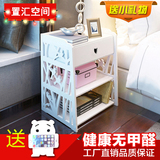 简易床头柜创意简约现代欧式卧室床边收纳柜子白色组装储物柜包邮