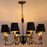 美式北欧吊灯黑色水晶客厅卧室餐厅灯具创意复古宜家现代灯饰包邮