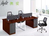 福州办公家具现代简约电脑桌椅屏风职员办公桌4人位组合佛山广州
