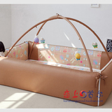 【韩国直送】Aeijoa抗菌儿童婴儿床/可折叠床垫游戏睡床/Bany褐色