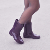 外贸原单尾单女式雨靴时尚中筒女士雨鞋防滑水鞋成人胶鞋套鞋韩国