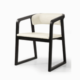 现代简约北欧风格KTV酒店休闲椅全实木咖啡椅子布艺皮艺软包餐椅