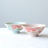 日本进口日式陶瓷餐具樱花4.7英寸米饭碗小碗儿童碗家用瓷碗12cm