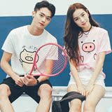 2016夏季新款韩国情侣装夏装短袖T恤衫韩范大码学生纯棉卡通半袖