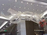 龙型玻璃灯异形创意艺术水晶灯大型吊灯专业飘带灯定制XU202