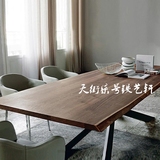 美式loft实木办公桌铁艺长桌工业长条桌长方形复古大型会议桌