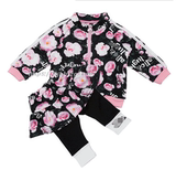 童装女童春装套装 宝宝韩国满印长袖卫衣棒球服长裤两件套特价潮