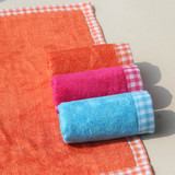 竹纤维夏天儿童洗脸小毛巾亲肤吸水好色彩亮丽垫背吸汗巾