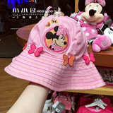 上海迪士尼代购 粉色米妮女童儿童渔夫帽 遮阳帽 粉嫩花朵 正品