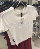 H&M HM女装专柜正品代购 7月 复古渐变撞色条纹短袖细针织衫