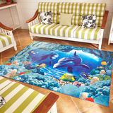 3D卡通 珊瑚绒地垫吸水防滑脚垫客厅沙发茶几卧室床边儿童房地毯