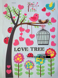 幼儿园小学教室装饰布置材料童房家居可爱爱心树鸟笼泡沫立体墙贴