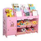 儿童玩具收纳架实木幼儿园宝宝书架宜家储物柜超大玩具整理置物架