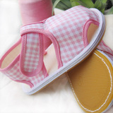 宝宝夏凉鞋婴儿鞋子布底牛筋底防滑手工布鞋男童女童1-3岁学步鞋