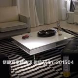 上海宜家代购简约现代小大户型钢化玻璃 客厅家具 黑白茶几