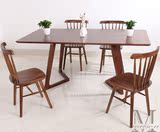 造作 异形实木餐桌椅组合 现代简约宜家办公桌洽谈椅电脑桌包邮