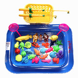 2-3-6周岁儿童益智戏水宝宝钓鱼玩具磁性套装钓鱼玩具池礼物