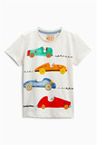 现货 英国正品NEXT代购童装品牌款式男童宝宝小汽车圆领短袖T恤