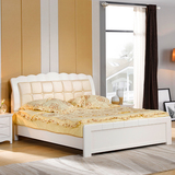 韩式实木床软靠背床北欧风格