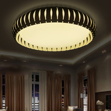 馨莱克 现代简约高亮LED金属烤漆香槟金银色圆形卧室吸顶灯