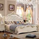 宜轩欧式床法式床 1.8米双人床 法式皮床软床婚床公主床卧室家具
